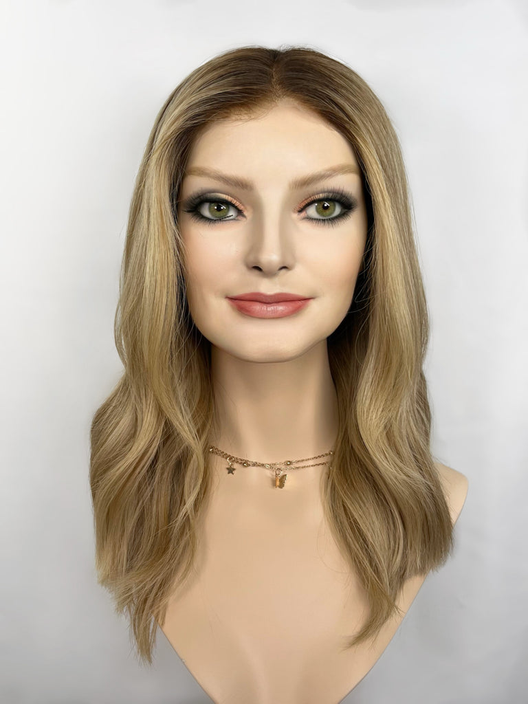 Madison Lace Top Wig, "Rooted Honey Bronde" (R1664) - Silk or Lace