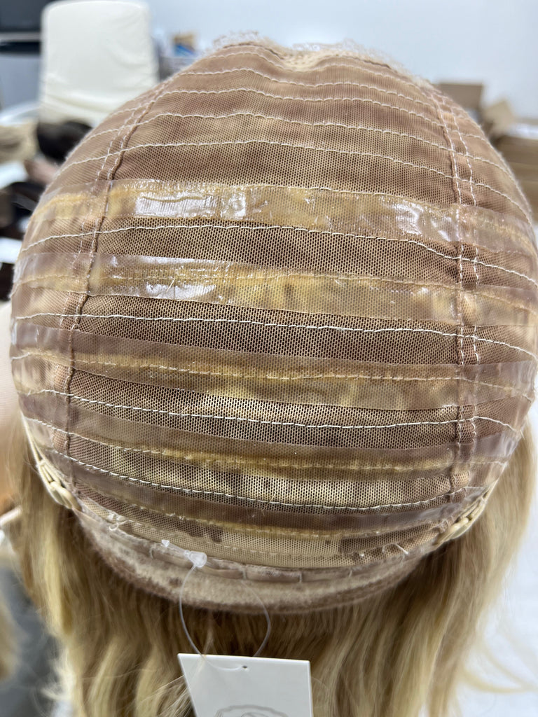 lace top human hair wig - blonde human hair wig - lace top wigs for women - breathable human hair wigs - affordable natural hair wigs - full coverage human hair wigs
