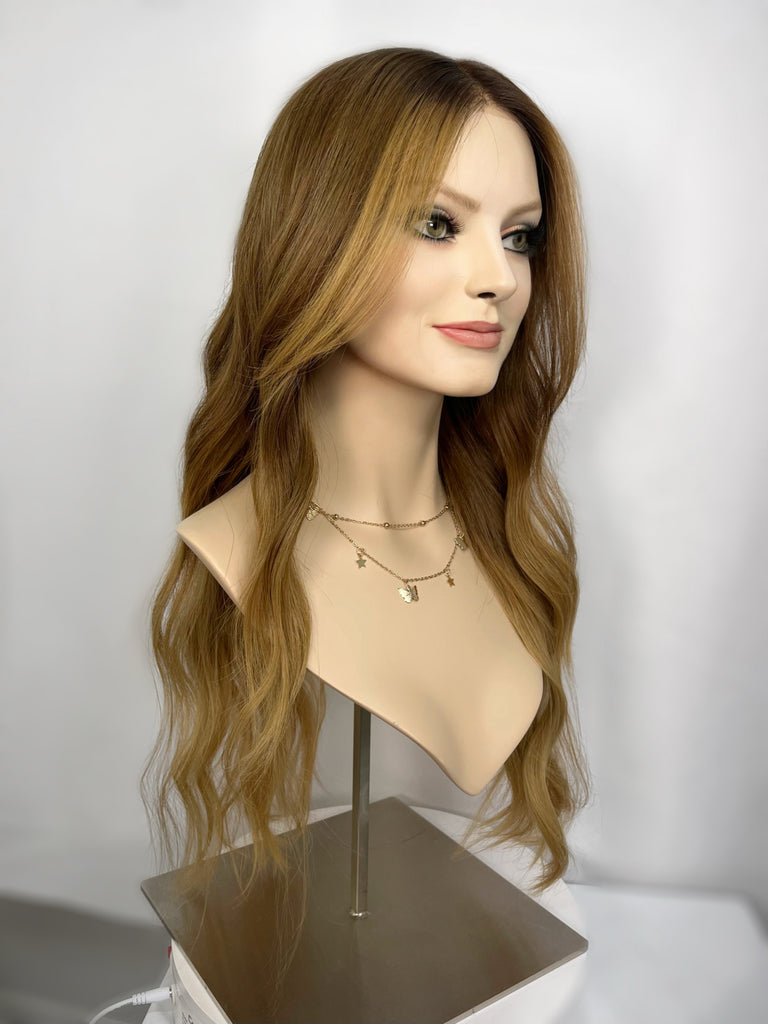 lace top human hair wig - baldy lox boutique wigs - brunette human hair wig - lace top wigs for women - breathable human hair wigs - affordable natural hair wigs - full coverage human hair wigs