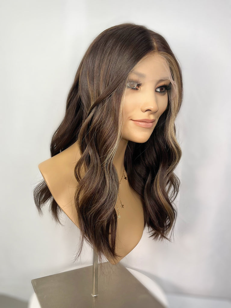 lace top human hair wig - dejaco wigs - brunette human hair wig - lace top wigs for women - breathable human hair wigs - affordable natural hair wigs - full coverage human hair wigs