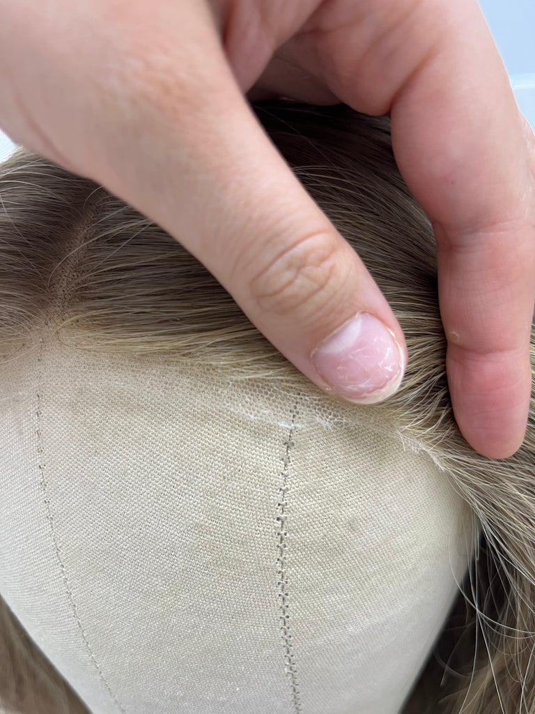 lace top human hair wig - blonde human hair wig - lace top wigs for women - breathable human hair wigs - affordable natural hair wigs - full coverage human hair wigs