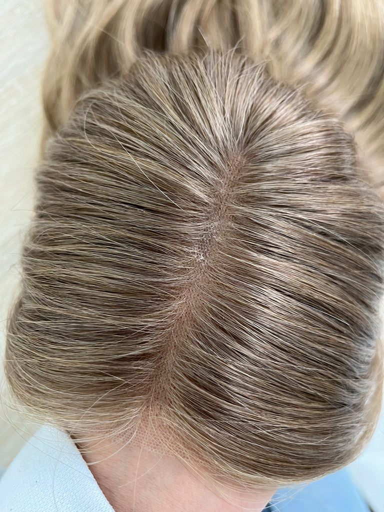 lace top human hair wig - blonde human hair wig - lace top wigs for women - breathable human hair wigs - affordable natural hair wigs - full coverage human hair wigs