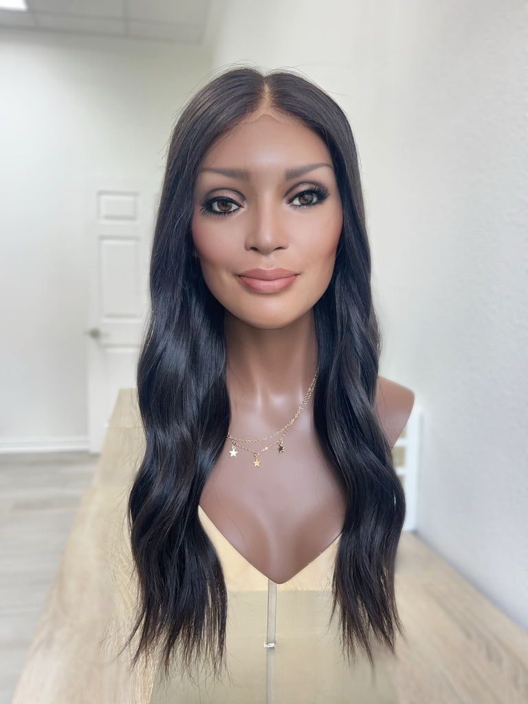 lace top human hair wig - brunette human hair wig - lace top wigs for women - breathable human hair wigs - affordable natural hair wigs - full coverage human hair wigs
