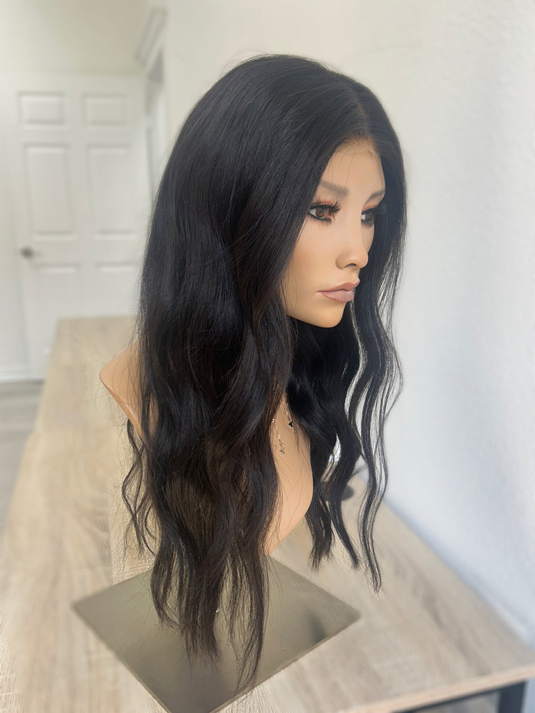  lace top human hair wig - black human hair wig - lace top wigs for women - breathable human hair wigs - affordable natural hair wigs - full coverage human hair wigs
