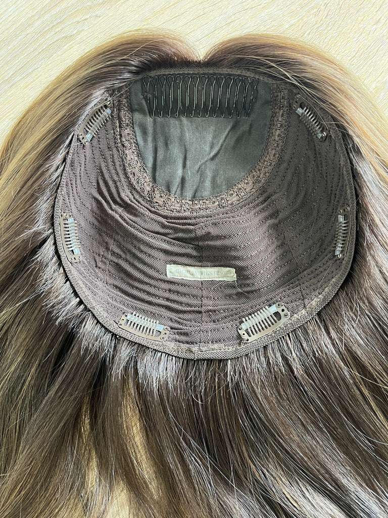 human hair toppers for women - silk or lace hair topper - gently used hair topper - silk top topper - hair topper hairstyles - used toppers for sale