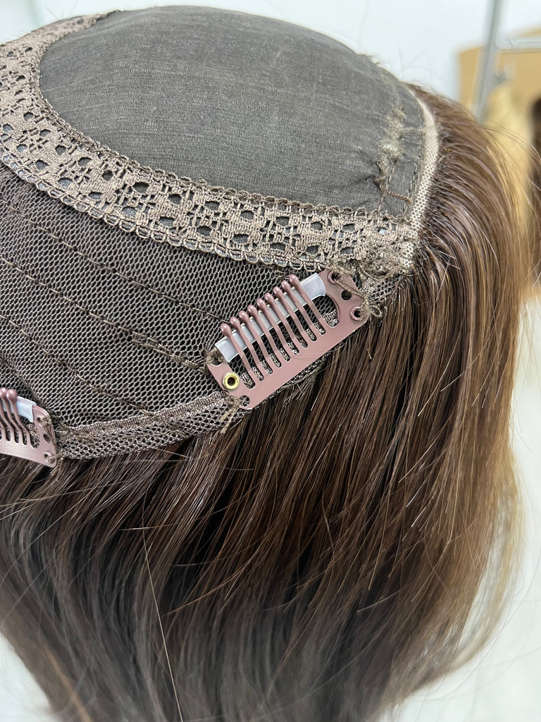 human hair toppers for women - silk or lace hair topper - gently used hair topper - silk top topper - hair topper hairstyles - used toppers for sale 