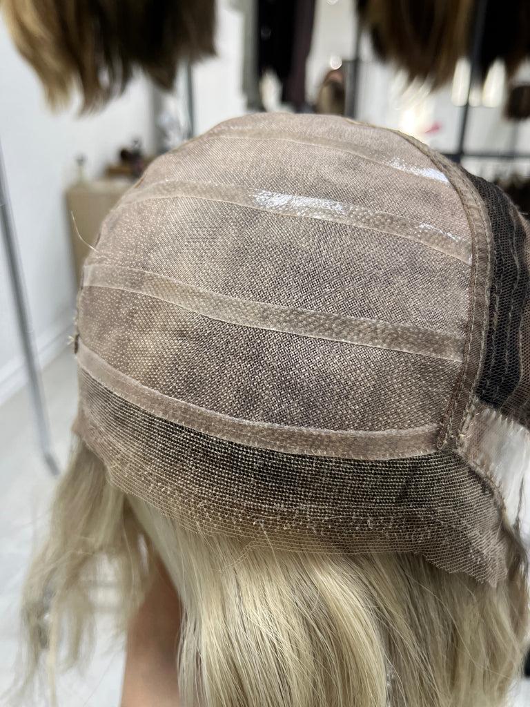 lace top human hair wig - blonde human hair wig - lace top wigs for women - breathable human hair wigs - affordable natural hair wigs - full coverage human hair wigs
