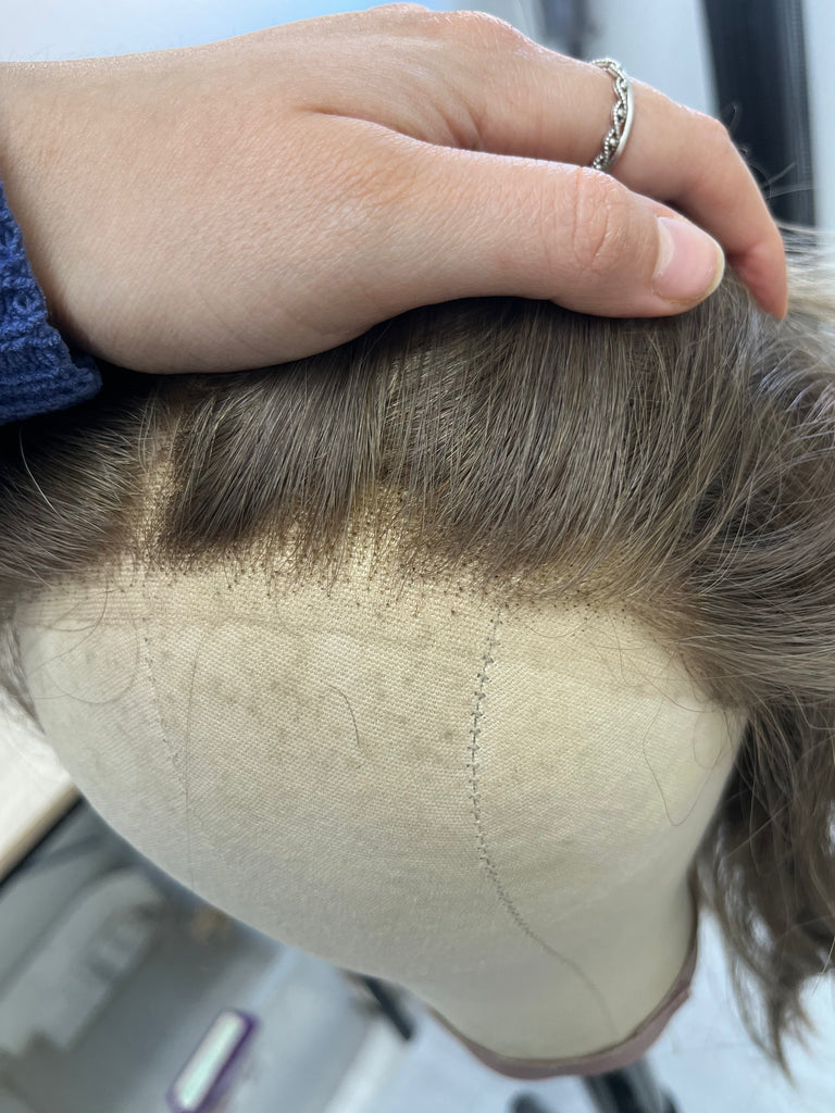 lace top human hair wig - auburn brunette human hair wig - lace top wigs for women - breathable human hair wigs - affordable natural hair wigs - full coverage human hair wigs 