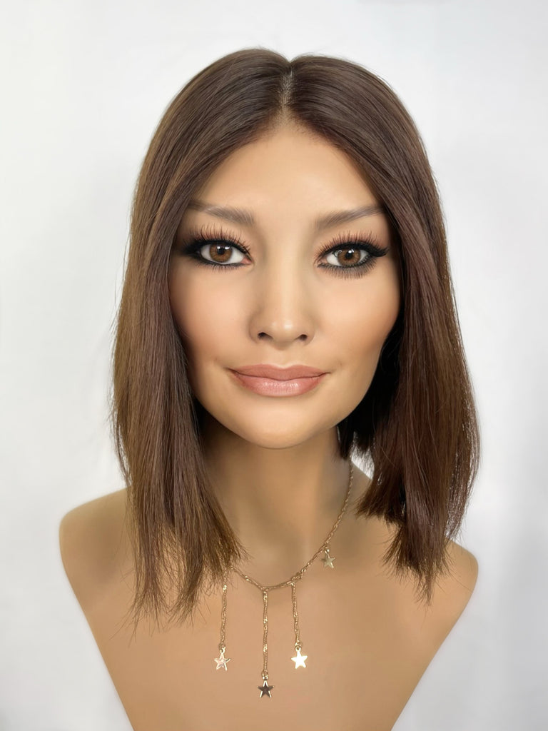 Hair Envy Lace Top Wig, "Dimensional Warm Brown" (R1604) - Silk or Lace