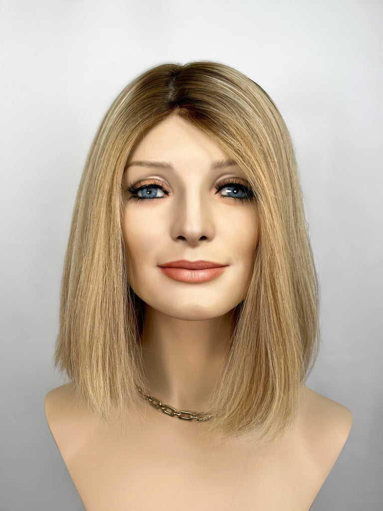 Madison Hair Collection Silk Top Wig, "Creamy Golden Blonde" (R1657) - Silk or Lace