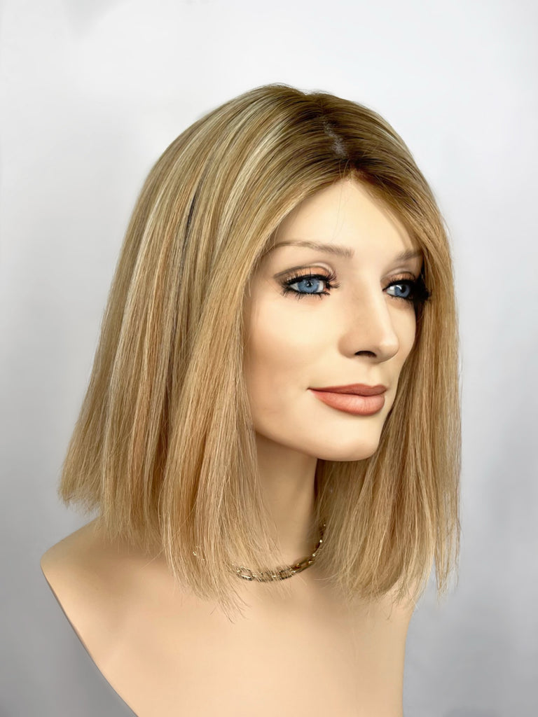 Madison Hair Collection Silk Top Wig, "Creamy Golden Blonde" (R1657) - Silk or Lace