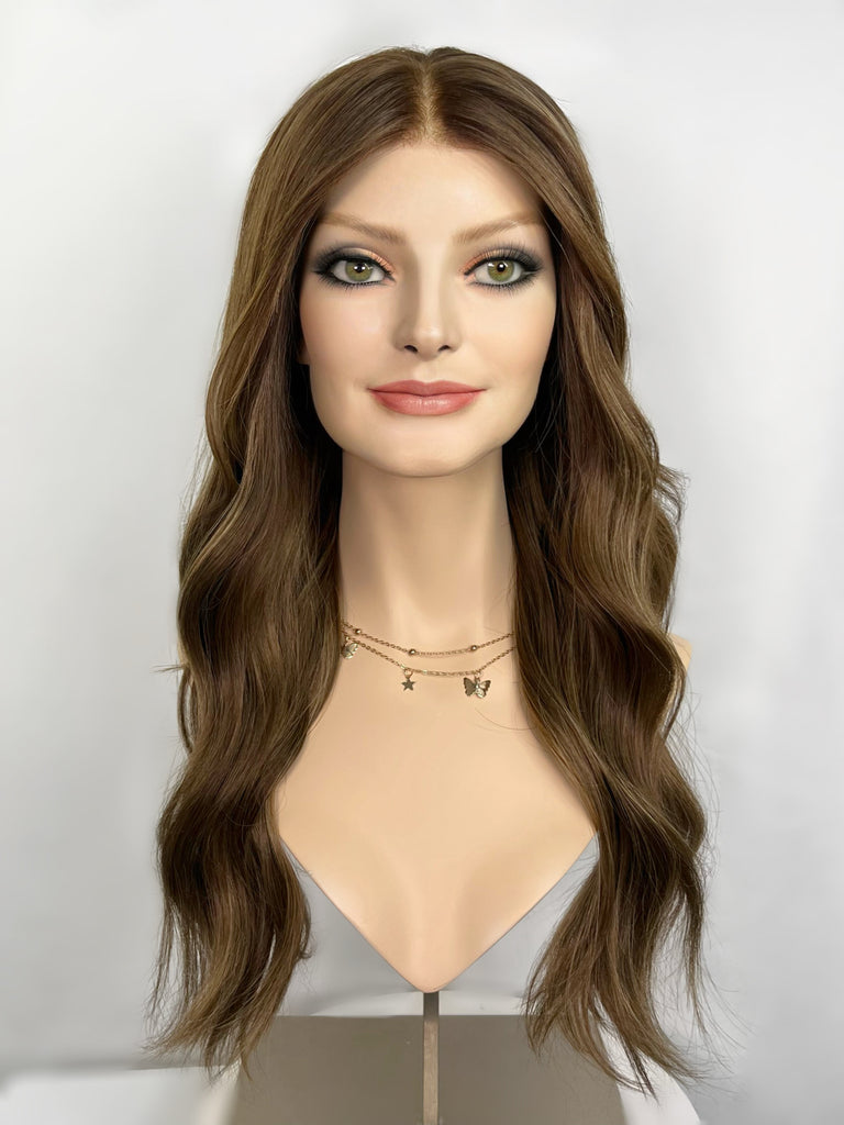Tresses by Juless Velvet Luxe Lace Top Wig, "Custom Colored Brunette" (R1651) - Silk or Lace