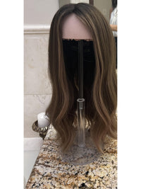 Lusta Hair Silk Top Topper - Glazed Truffle Dark Brown with Balayage - D692