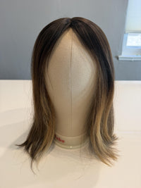 Highline Wigs Silk Top Topper - Natural Dark Brown X Caramel Blonde Balayage - D708