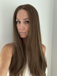 Highline Wigs Lace Top Wig - Brunette with Highlights - D684