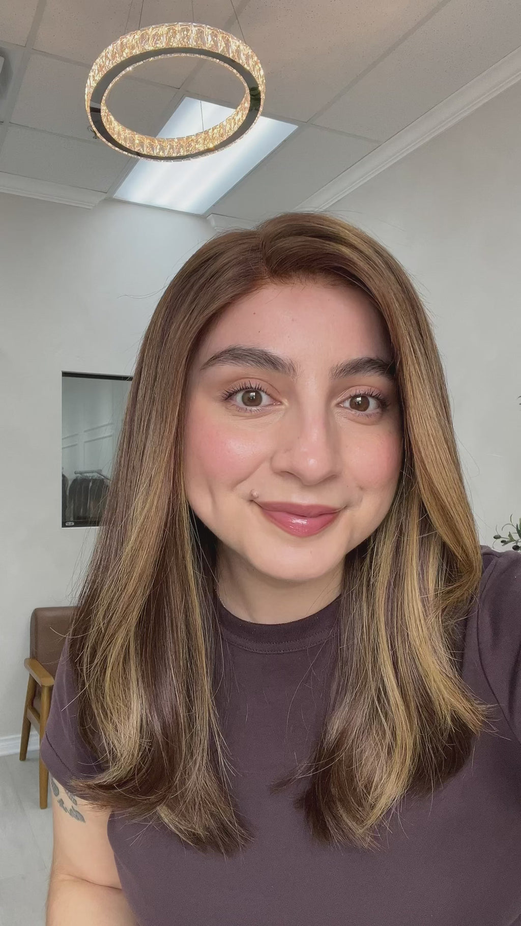 lace top human hair wig - brunette human hair wig - lace top wigs for women - breathable human hair wigs - affordable natural hair wigs - full coverage human hair wigs