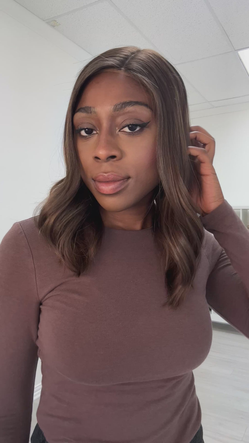 lace top human hair wig - brunette human hair wig - lace top wigs for women - breathable human hair wigs - affordable natural hair wigs - full coverage human hair wigs
