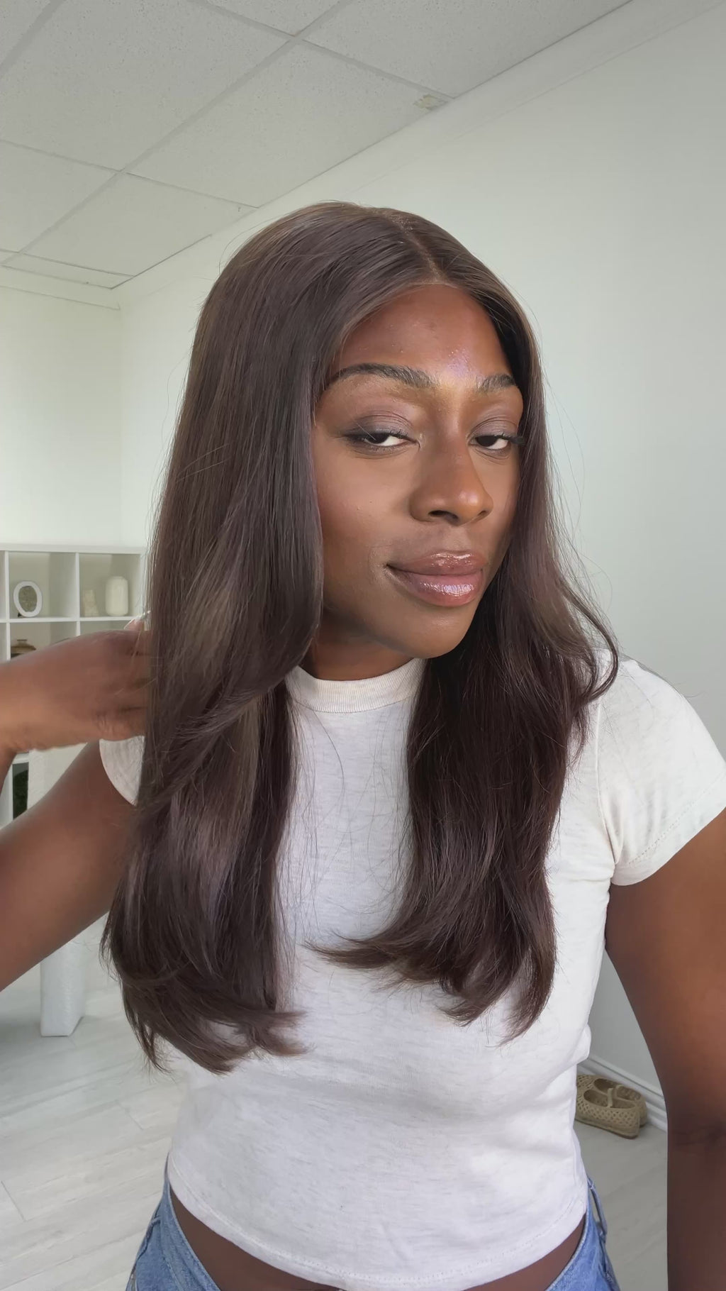 lace top human hair wig - brunette human hair wig - lace top wigs for women - breathable human hair wigs - affordable natural hair wigs - full coverage human hair wigs
