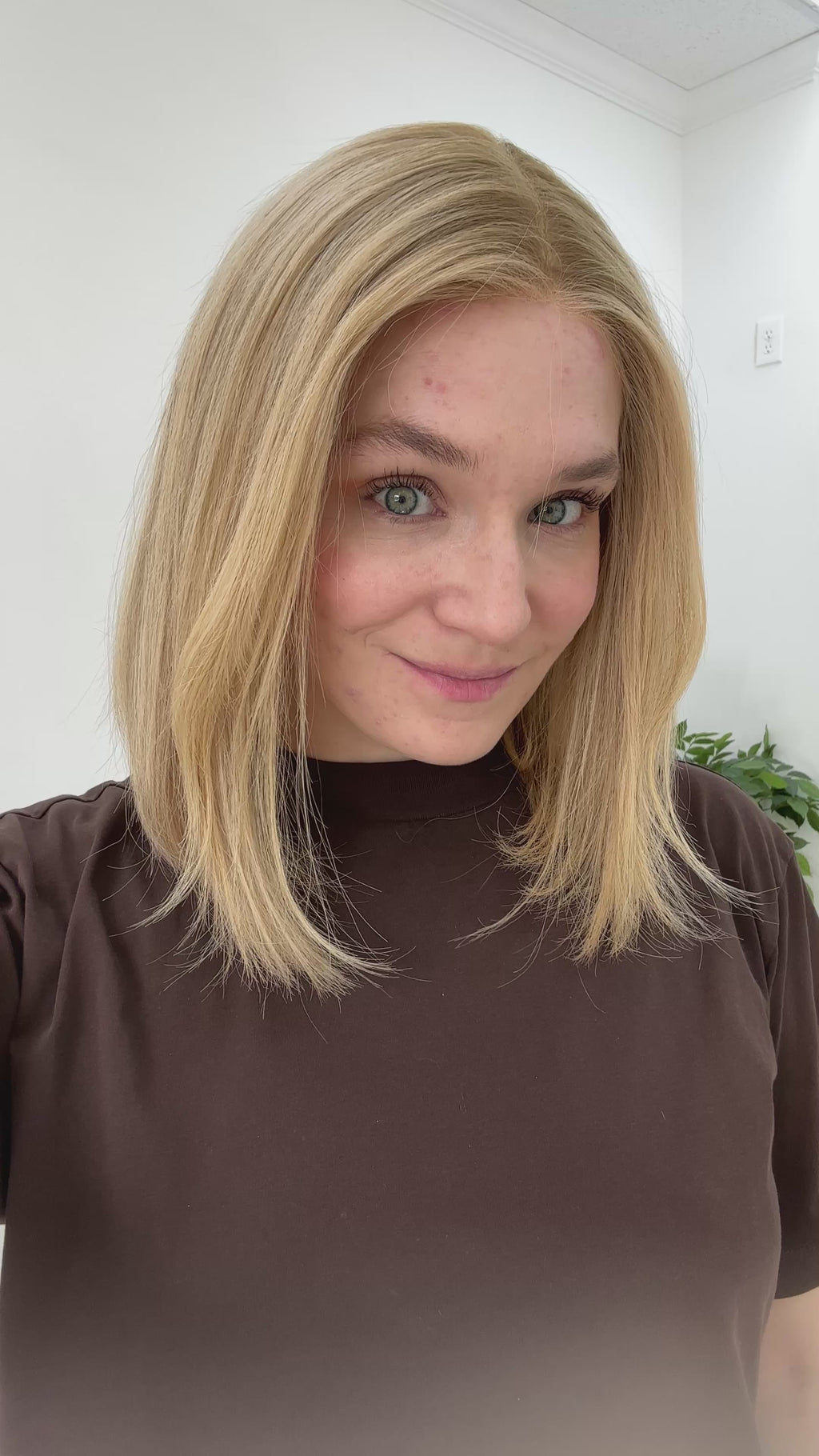  lace top human hair wig - blonde human hair wig - lace top wigs for women - breathable human hair wigs - affordable natural hair wigs - full coverage human hair wigs