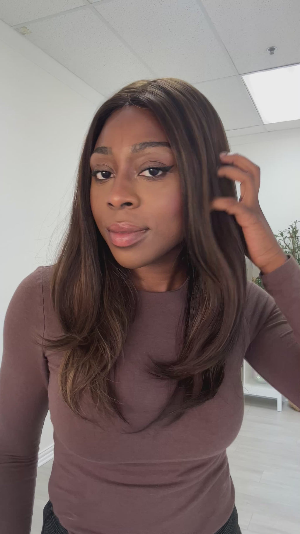 lace top human hair wig - brunette human hair wig - lace top wigs for women - breathable human hair wigs - affordable natural hair wigs - full coverage human hair wigs
