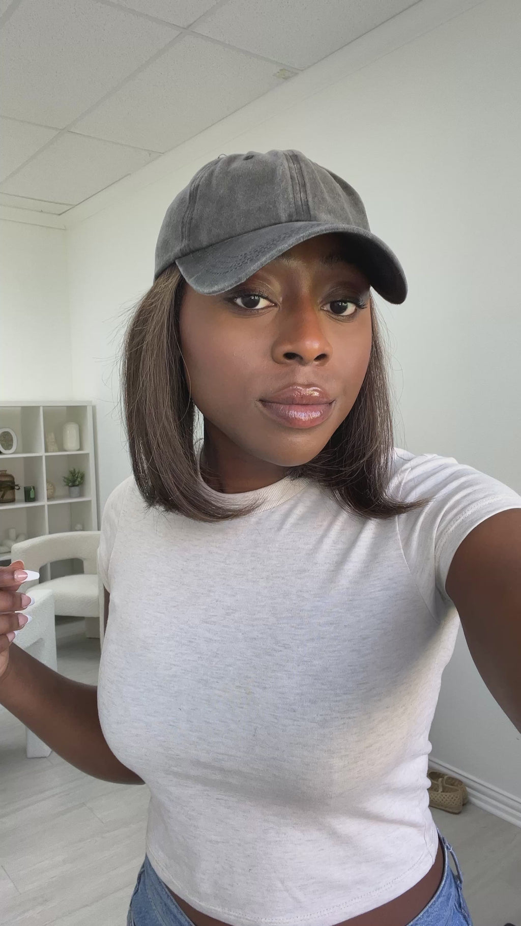 natural movement hair wigs - hat wigs - non-slip human hair wigs - easy to style human hair wig 
